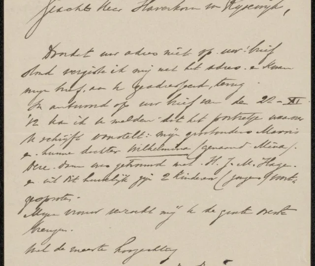 Brief aan Pieter Haverkorn van Rijsewijk